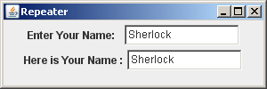 GUI of the application