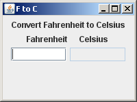 GUI of the application