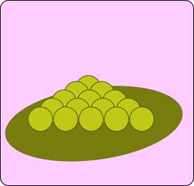 Pyramid of tennis balls
